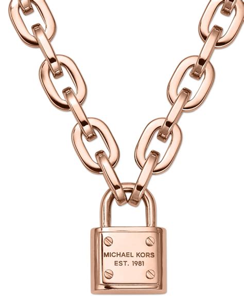 michael kors rose gold lock and key necklace|michael kors rose gold satchel.